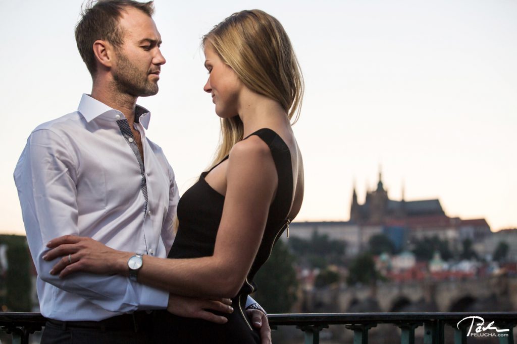 prague engagement photo